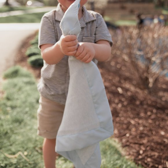 COPY - Baby Morgan Thermal Waffle Blanket Nylon Satin Trim - 18”x20” Mini Secur… - Picture 3 of 16